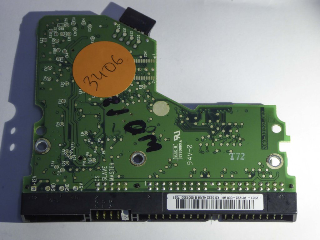 Western Digital WD2500JB-00REA0 2060-701292-002 REV A  PCB for Sale