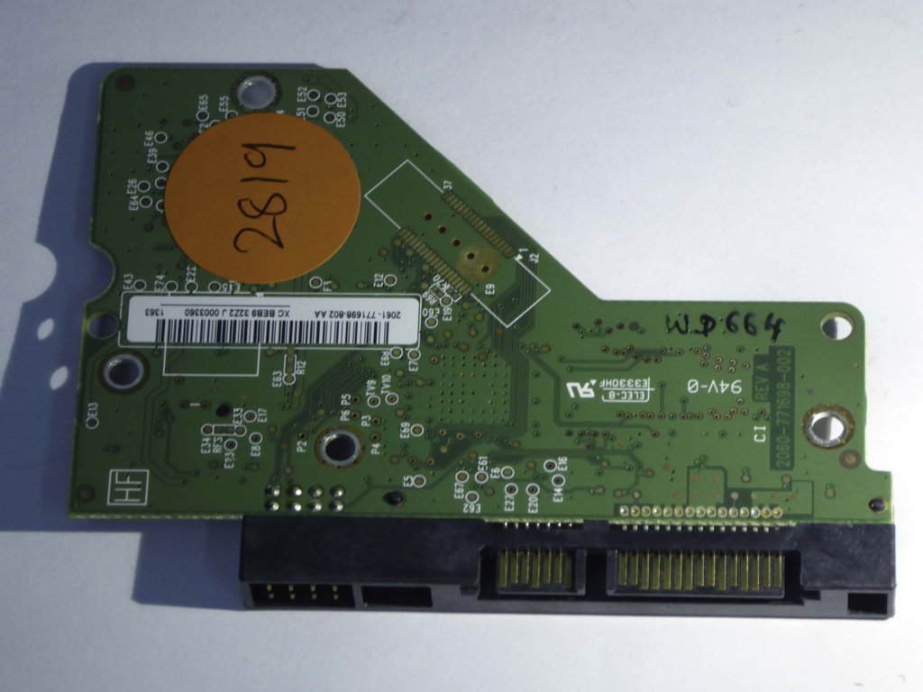 Western Digital WD25EZRS-00J99B0 2060-771698-002 REV A  PCB for Sale