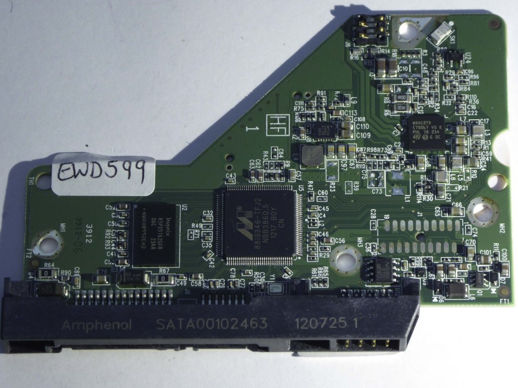 Western Digital WD30EZRX-00DC0B0 2060-771824-003 REV A  PCB for Sale