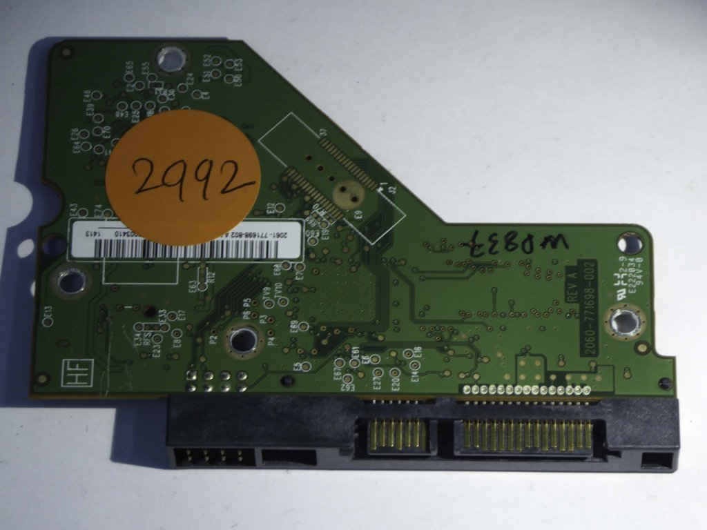 Western Digital WD30EZRX-00MMMB0 2060-771698-002 REV A  PCB for Sale