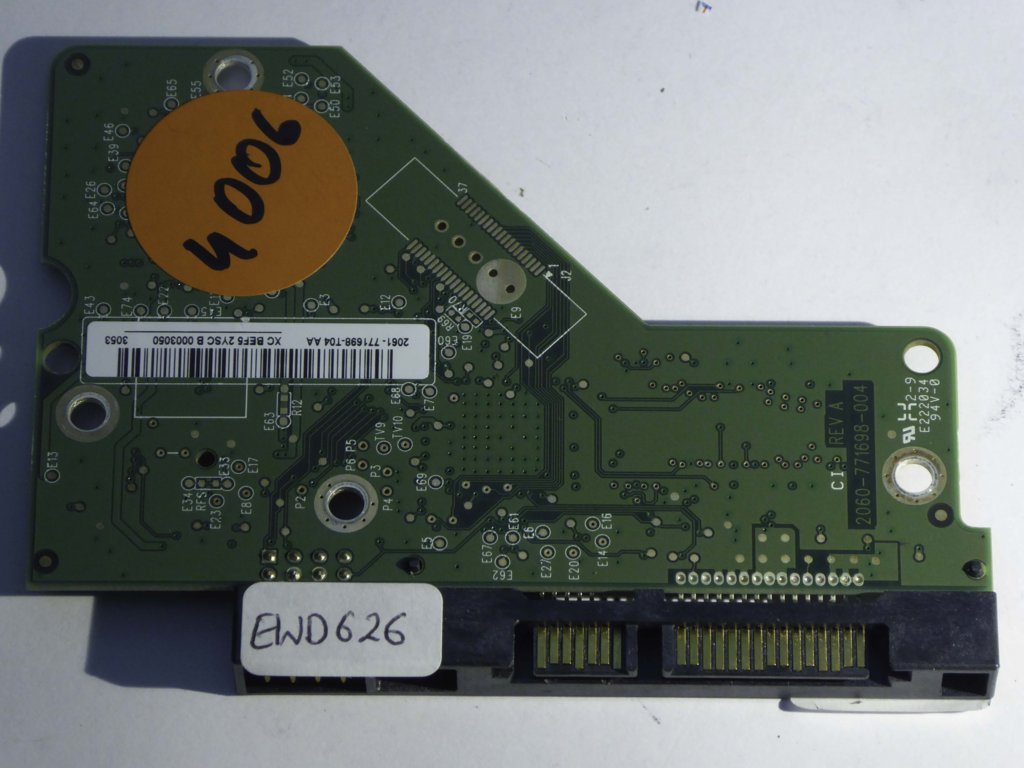 Western Digital WD30EZRX-00MMMB0 2060-771698-004 REV A  PCB for Sale