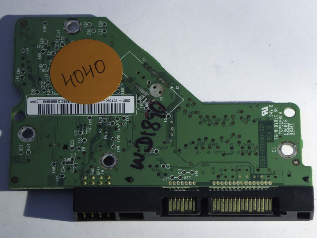 Western Digital WD3200AAKS-75L9A0 2060-701590-001 REV B  PCB for Sale