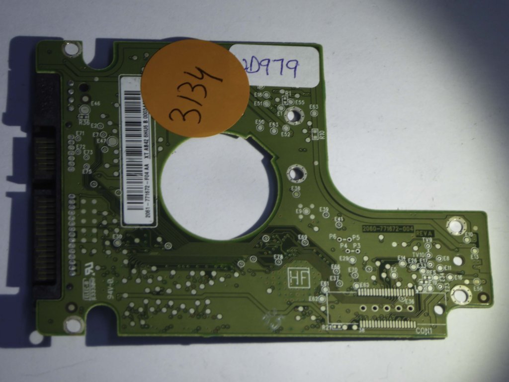 Western Digital WD3200BEVT-00A0RTO 2060-771672-004 REV A  PCB for Sale