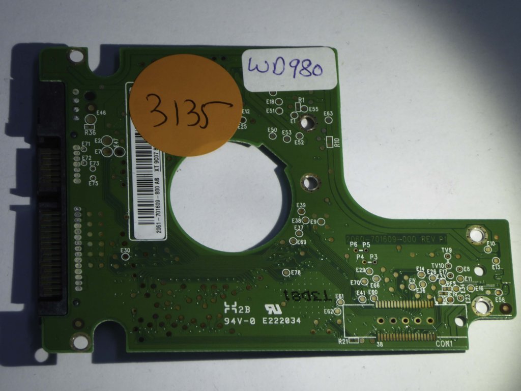 Western Digital WD3200BEVT-11A03T0 2060-701609-000 REV P1  PCB for Sale