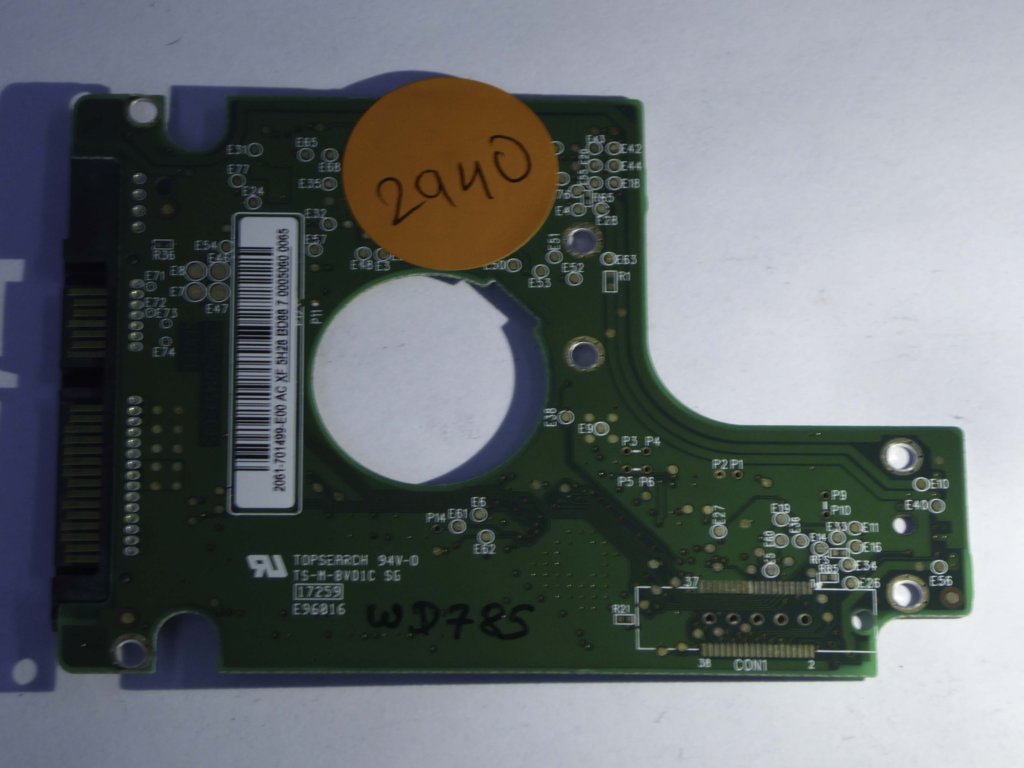 Western Digital WD3200BEVT-11ZCT0 2060-701499-005 REV P1  PCB for Sale