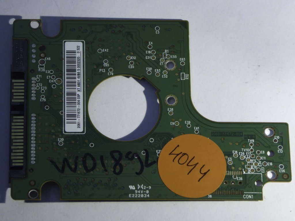 Western Digital WD3200BEVT 2060-771672-004 REV A  PCB for Sale