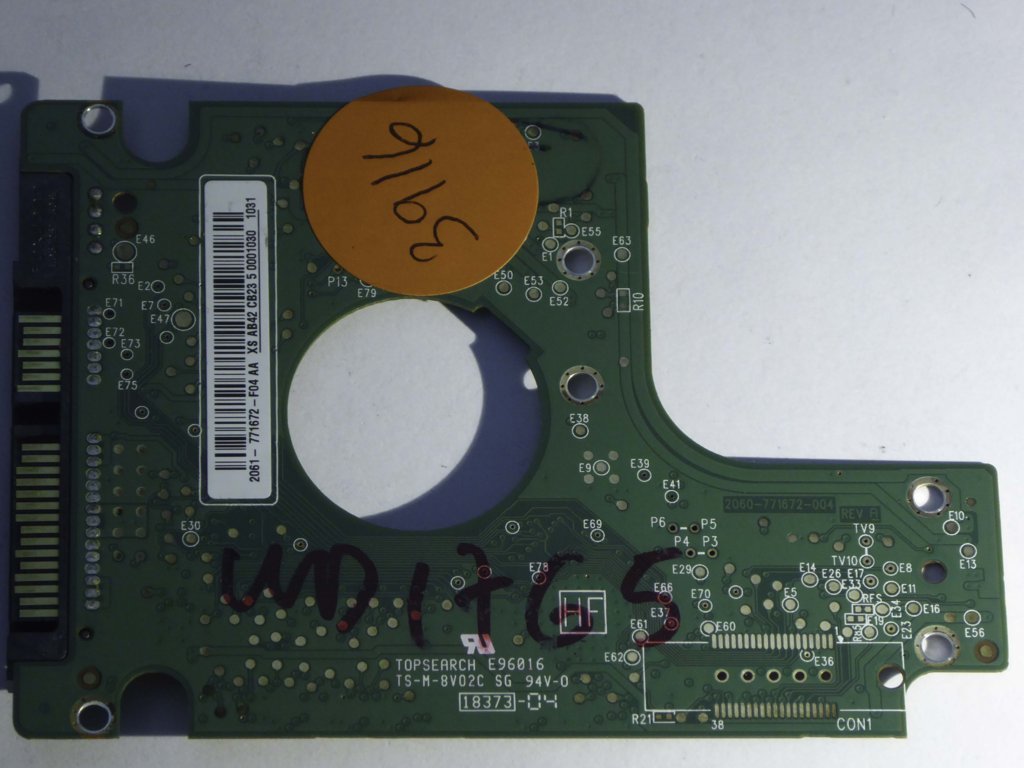 Western Digital WD3200BEVT-22A23T0 2060-771672-004 REV A  PCB for Sale