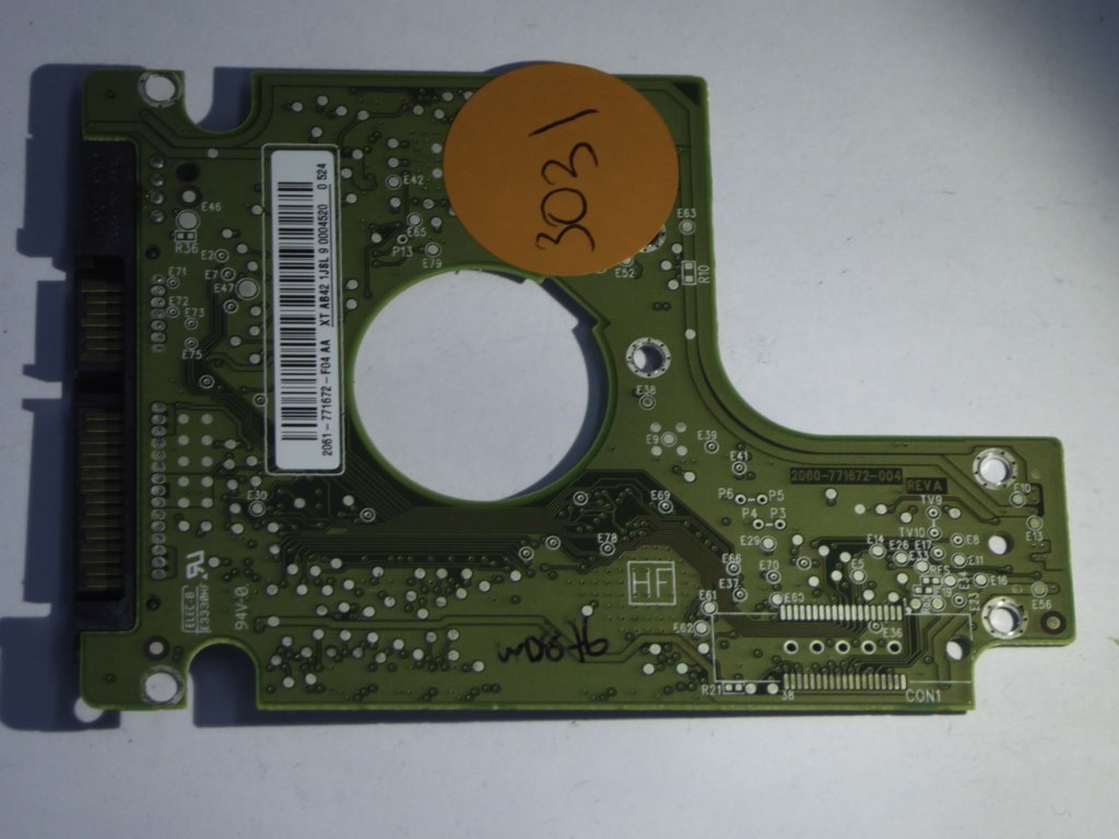 Western Digital WD3200BEVT-24A23T0 2060-771672-004 REV A  PCB for Sale