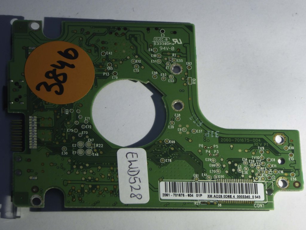 Western Digital WD3200BMVV-11A9MS0 2060-701675-004 REV P1  PCB for Sale