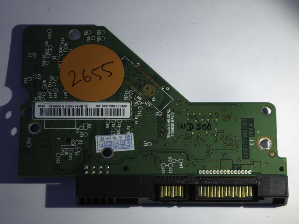 Western Digital WD5000AAKX-001CA0 2060-771640-003 REV A  PCB for Sale