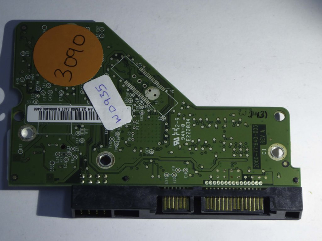 Western Digital WD5000AAKX-75U6AA0 2060-771640-003 REV A  PCB for Sale