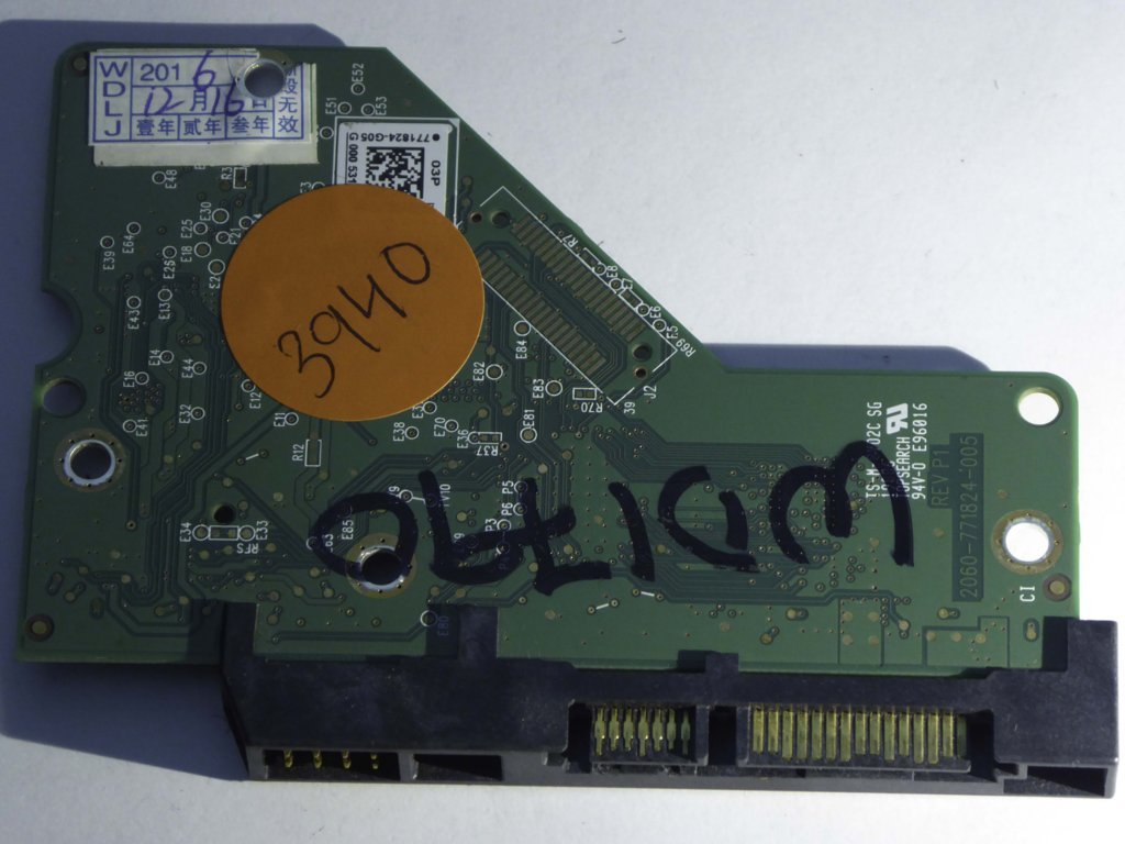 Western Digital WD5000AZRX-00A8LB0 2060-771824-005 REV P1  PCB for Sale