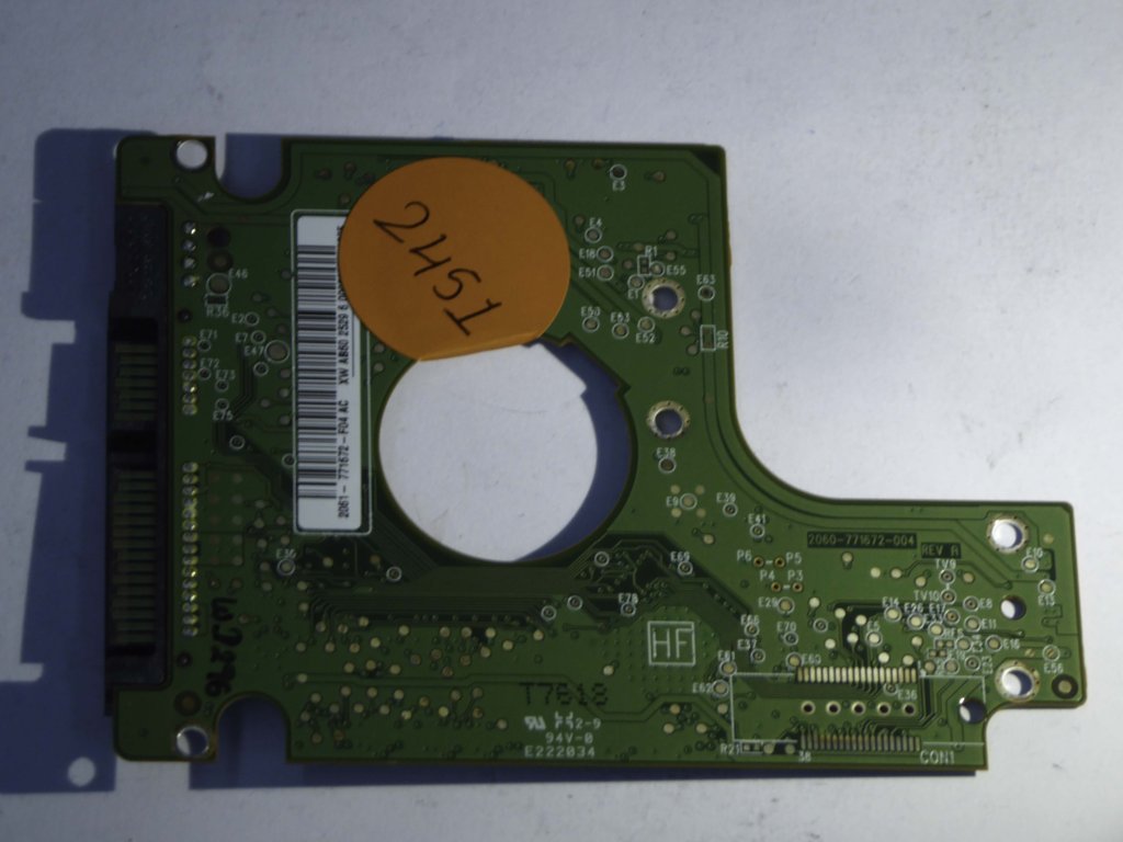 Western Digital WD5000BEVT 2061-771672- 004 REV A  PCB for Sale