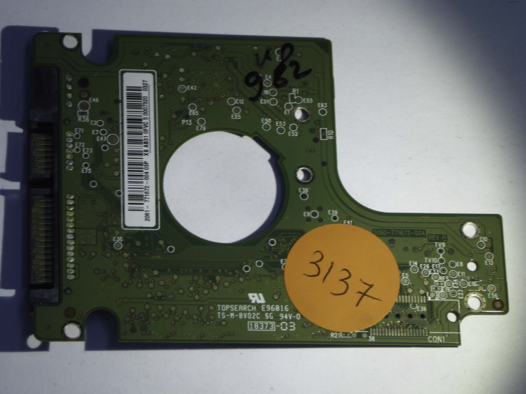 Western Digital WD5000BEVT-22A0RT0 2060-771672-004 REV A  PCB for Sale