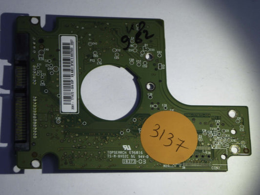 Western Digital WD5000BEVT-22A0RT0 2060-771672-004 REV A  PCB for Sale
