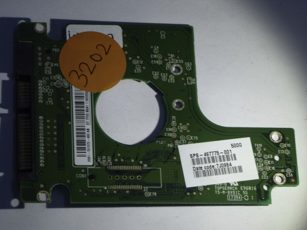 Western Digital WD5000BEVT-60ZAT1 2060-701572-002 REV A  PCB for Sale