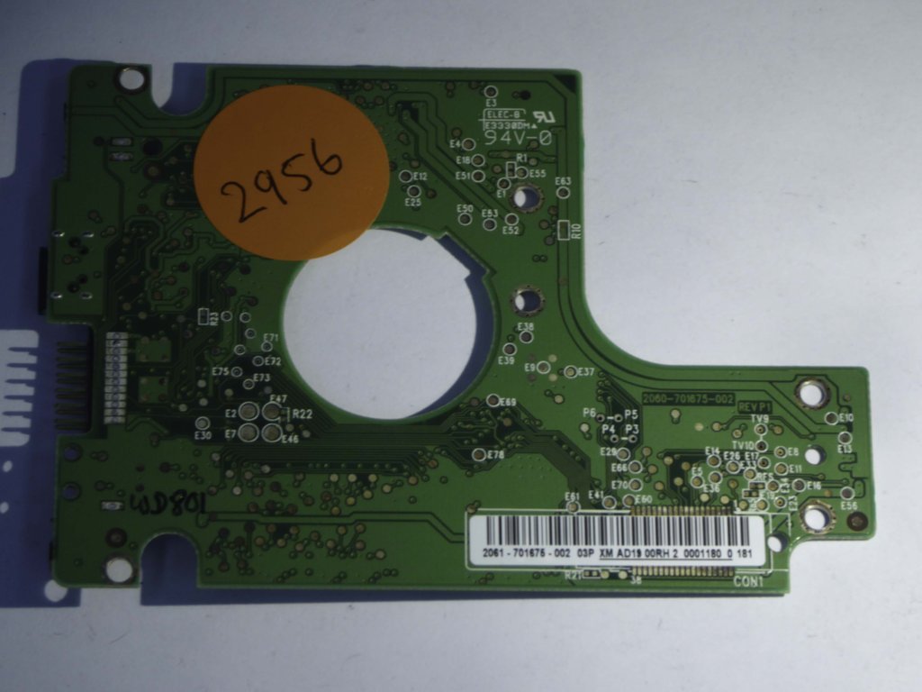 Western Digital WD5000BMVV-11A1CS0 2060-701675-002 REV P1  PCB for Sale