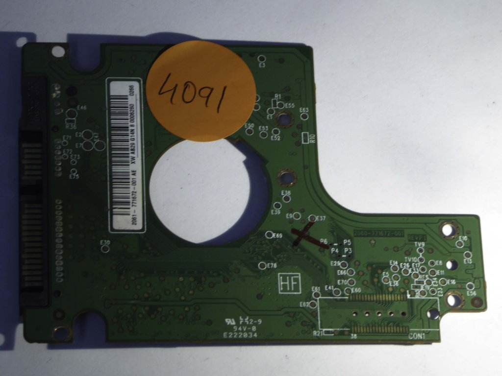 Western Digital WD5000BMVV-11A1CS0 2060-771672-001 REV P1  PCB for Sale