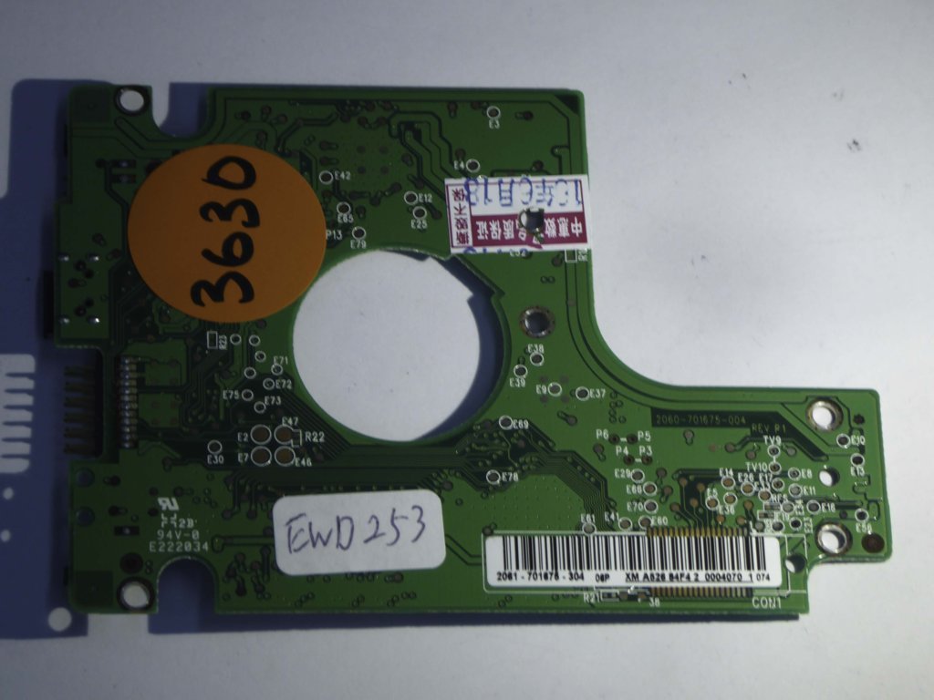Western Digital WD5000BMVV-11GNWS0 2060-701675-004 REV P1  PCB for Sale