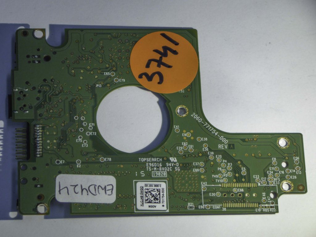 Western Digital WD5000BMVV-11SXZS1 2060-771754-000 REV A  PCB for Sale
