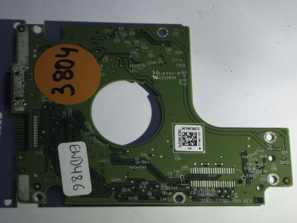 Western Digital WD5000BMVW-11AJGS3 2060-771961-001 REV A  PCB for Sale
