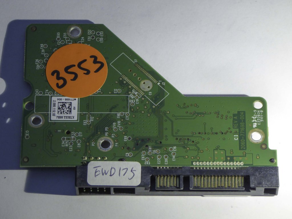 Western Digital WD5000BMVW-11AJGS3 2060-771961-001 REV B  PCB for Sale