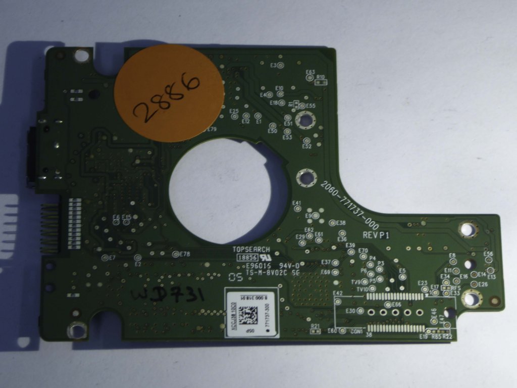 Western Digital WD5000BMVW-11AMCS0 2060-771737-000 REV P1  PCB for Sale