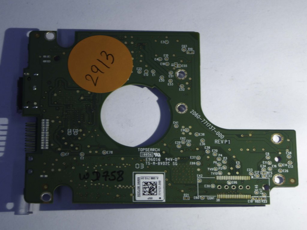 Western Digital WD5000BMVW-11AMCS0 2060-771737-000 REV P1  PCB for Sale