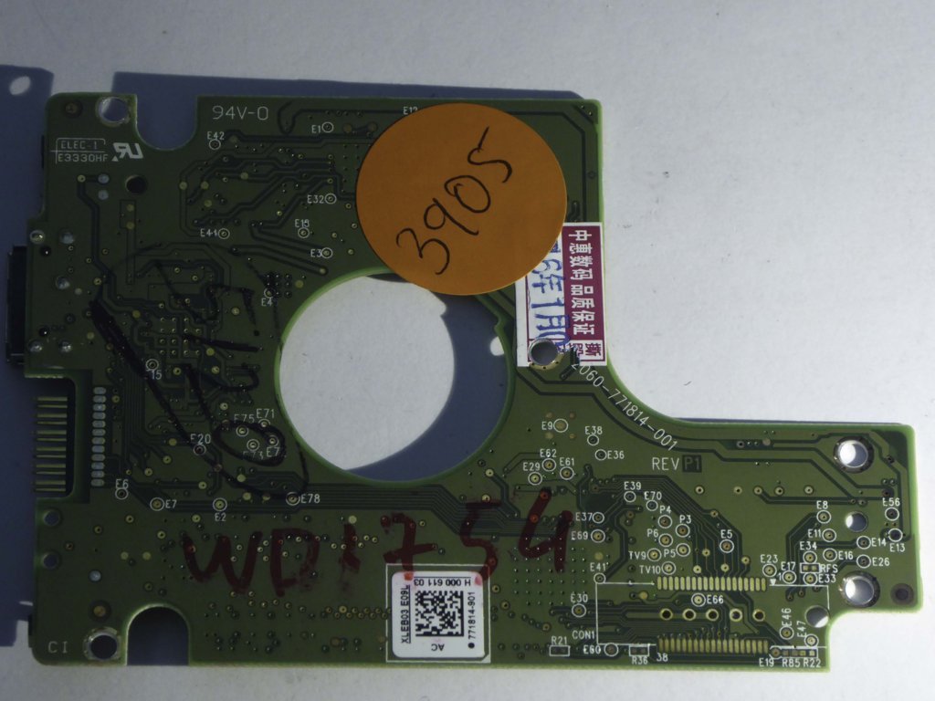 Western Digital WD5000BMVW-11AMCS4 2060-771814-001 REV P1  PCB for Sale