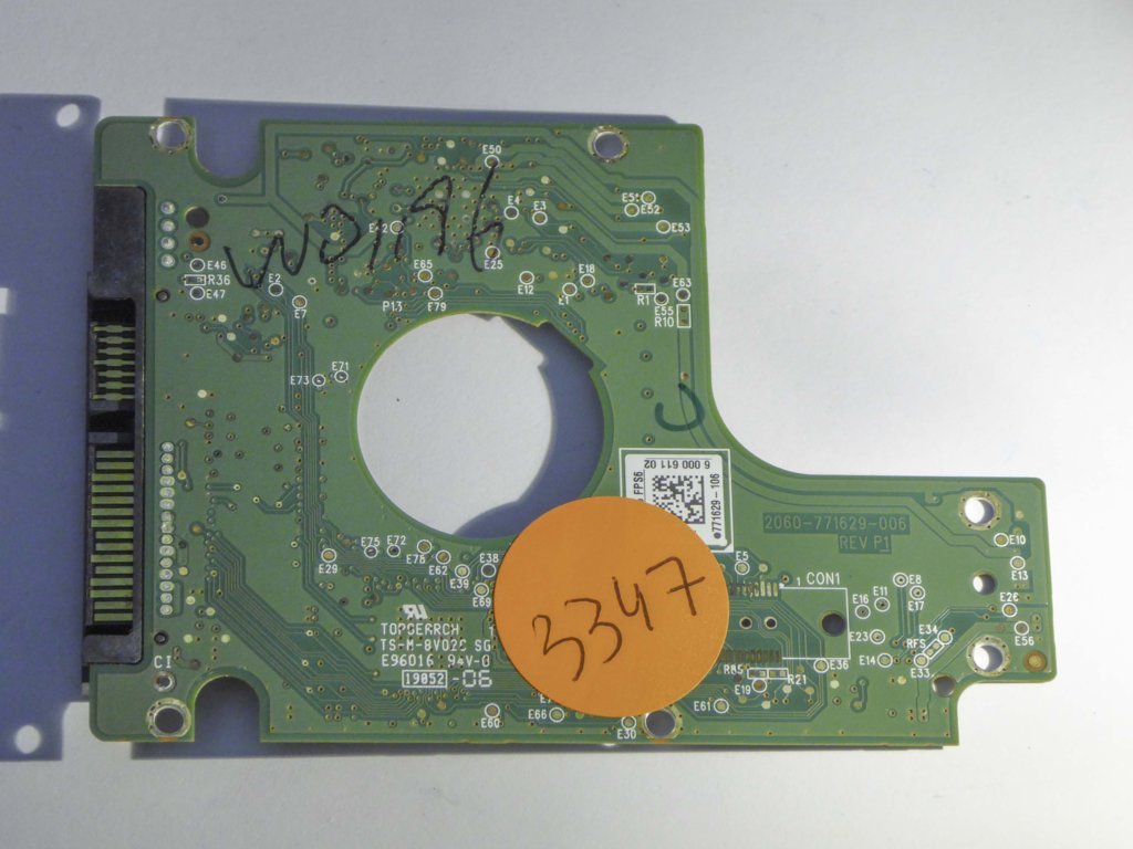 Western Digital WD5000BPKT-75PK4T0 2060-771629-006 REV P1  PCB for Sale