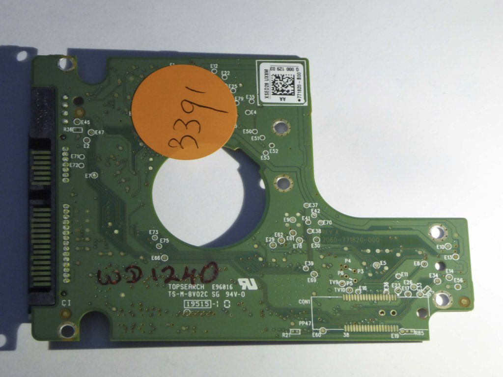 Western Digital WD5000BPVT-00HXZT3 2060-771820-000 REV A  PCB for Sale