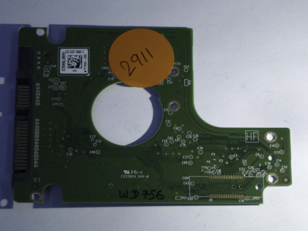 Western Digital WD5000BPVT-22HXZT1 2060-771692-005 REV A  PCB for Sale