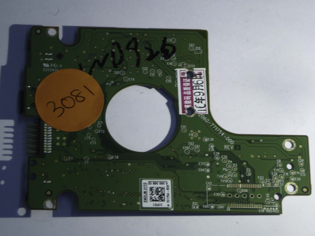 Western Digital WD5000KMVV-11TK7S1 2060-771754-000 REV A  PCB for Sale