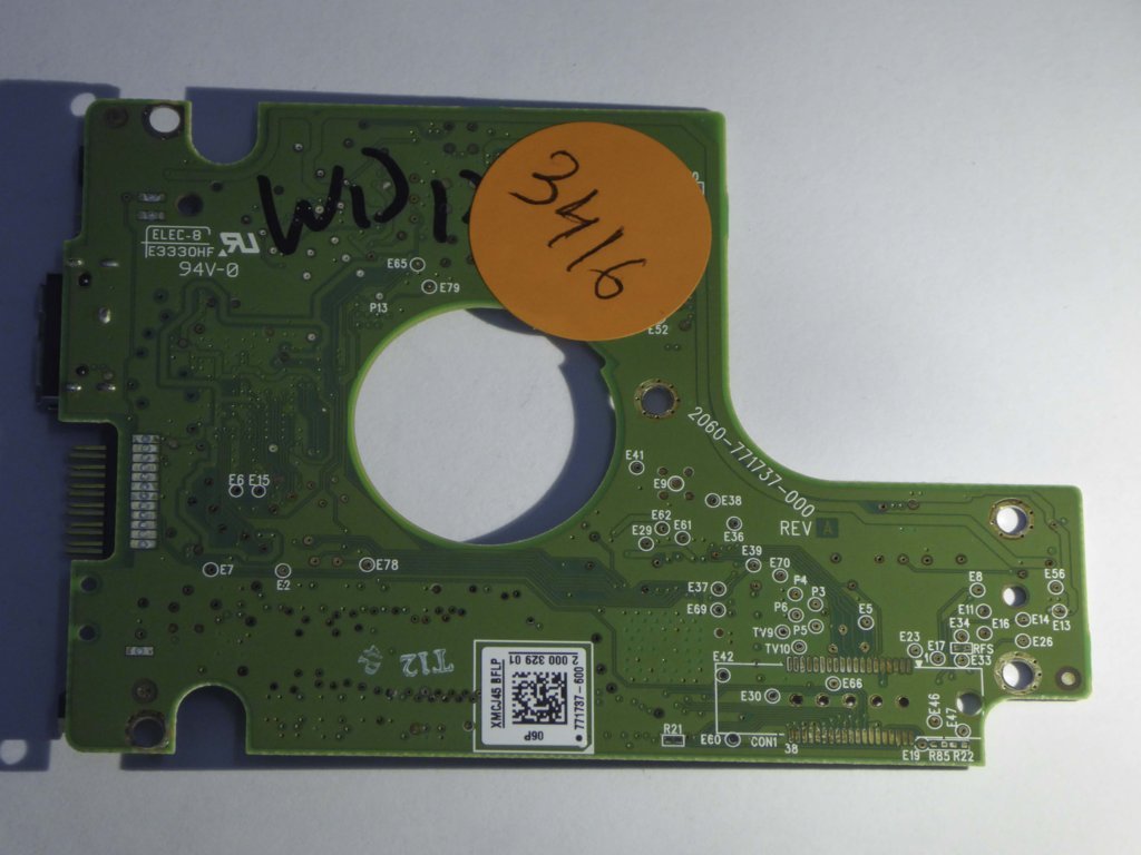 Western Digital WD5000KMVW-11ZSMS1 2060-771737-000 REV A  PCB for Sale