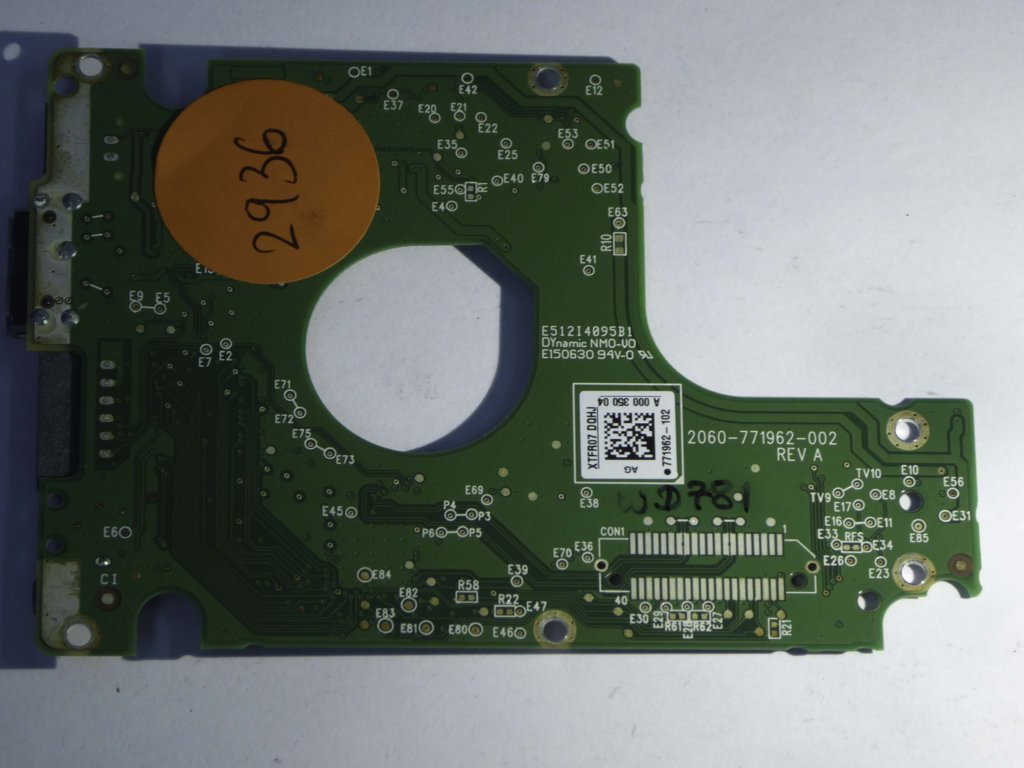 Western Digital WD5000LMVW-11VEDS3 2060-771962-002 REV A  PCB for Sale