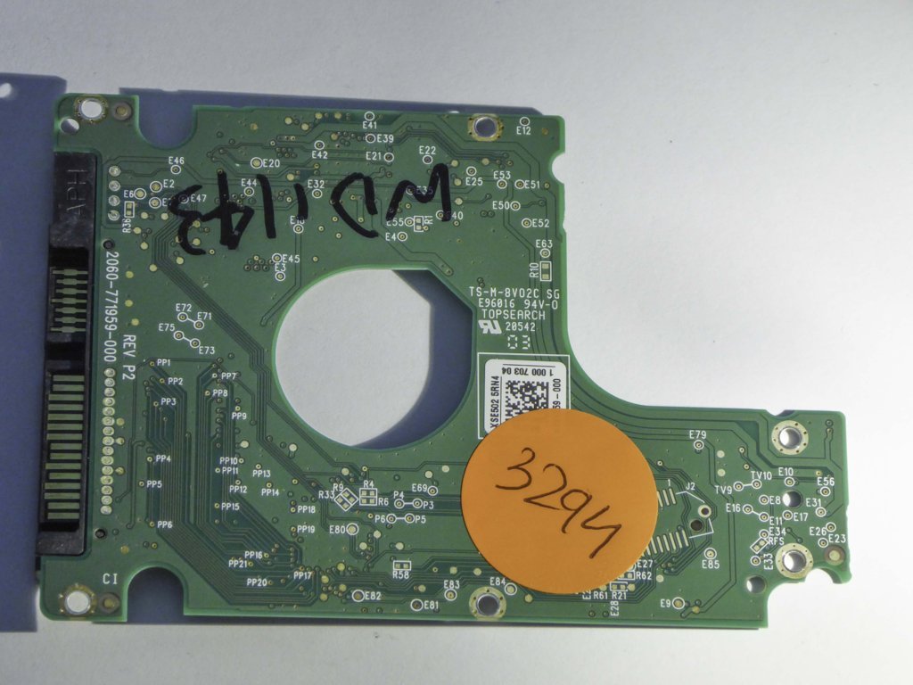 Western Digital WD5000LPVX-00V0TT0 2060-771959-000 REV P2  PCB for Sale