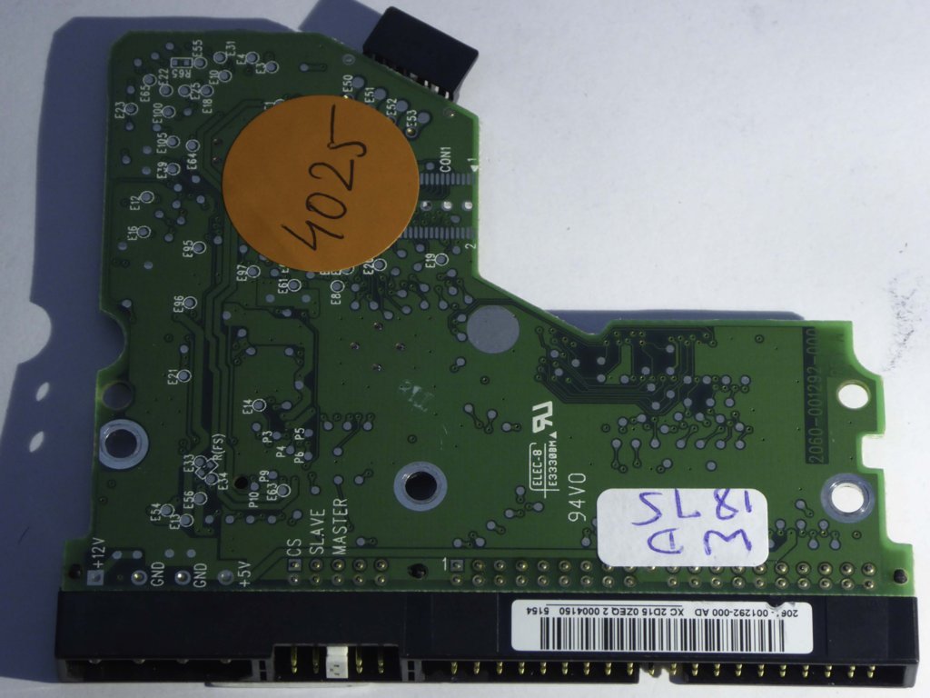 Western Digital WD600BB-00JHA0 2060-001292-000 REV A  PCB for Sale
