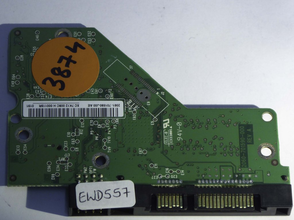 Western Digital WD6400AACS-00D6B1 2060-701590-000 REV A  PCB for Sale
