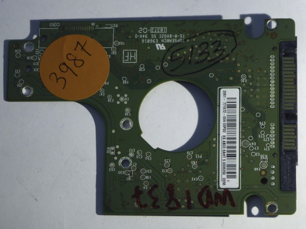 Western Digital WD6400BEVT-22A0RT0 2060-771672-004 REV A  PCB for Sale