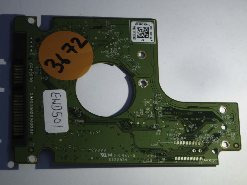 Western Digital WD6400BPVT-55HXZT3 2060-771820-000 REV A  PCB for Sale