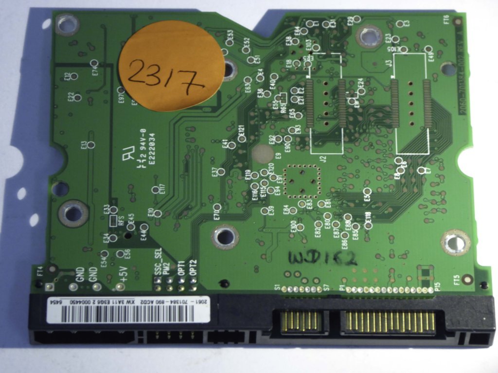 Western Digital WD740ADFD-00NLR1 2060-701384-002 REV A (2317) PCB for ...
