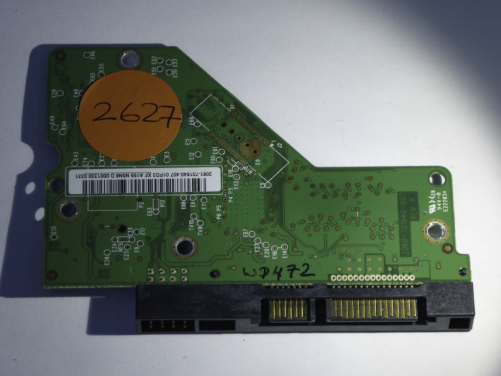 Western Digital WD7500AADS-00M2B0 2060-701640-007 REV A  PCB for Sale