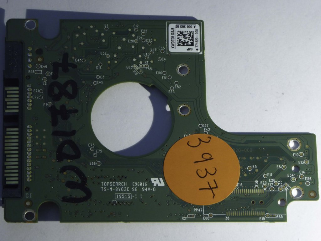 Western Digital WD7500BPVT-22HXZT3 2060-771820-000 REV P1  PCB for Sale