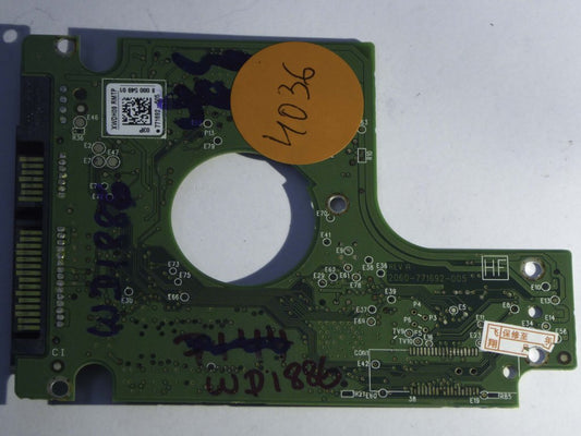 Western Digital WD7500BPVT-24HXZT1 2060-771692-005 REV A  PCB for Sale