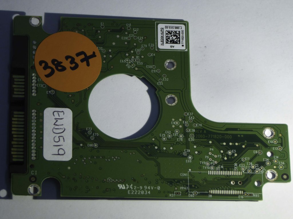 Western Digital WD7500BPVT-24HXZT3 2060-771820-000 REV A  PCB for Sale