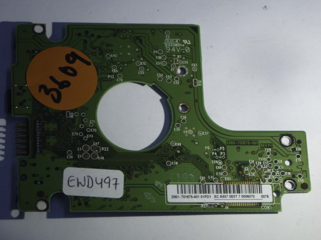 Western Digital WD7500KMVV-11A27S0 2060-701675-001 REV P1  PCB for Sale