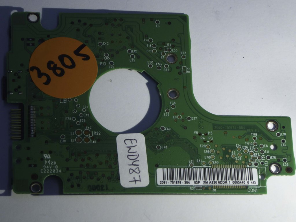 Western Digital WD7500KMVV-11BG7S0 2060-701675-004 REV P1  PCB for Sale
