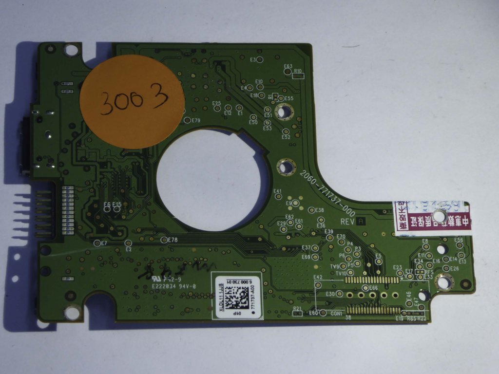 Western Digital WD7500KMVW-11ZSMS1 2060-771737-000 REV A  PCB for Sale