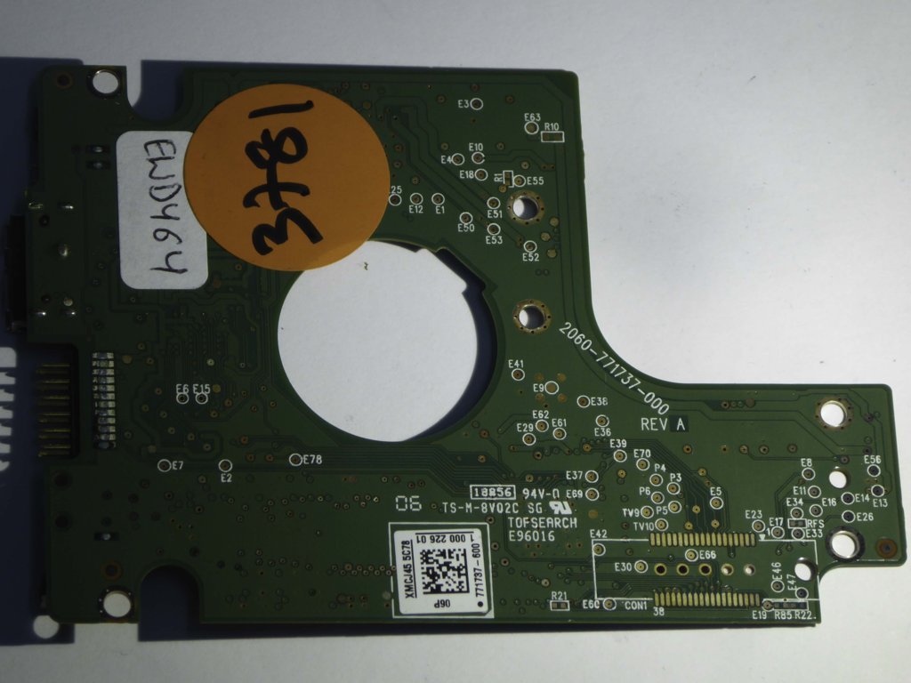Western Digital WD7500KMVW-11ZSMS1 2060-771737-000 REV A  PCB for Sale