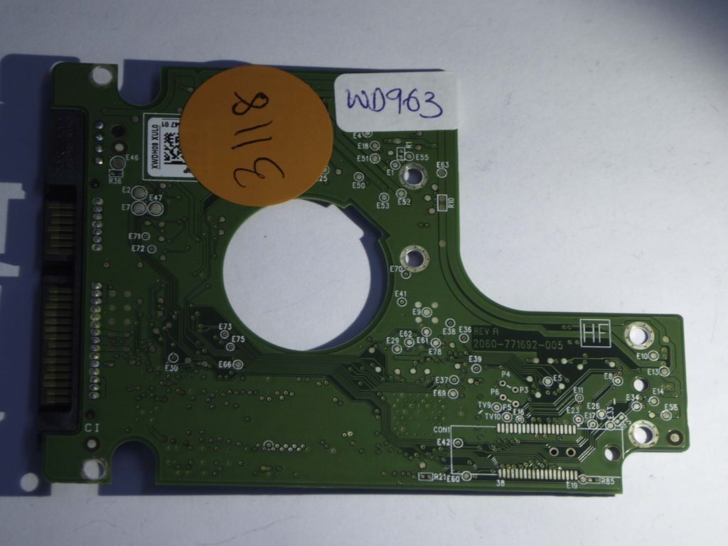 Western Digital WD750BPVT-80HXZT1 2060-771692-005 REV A  PCB for Sale